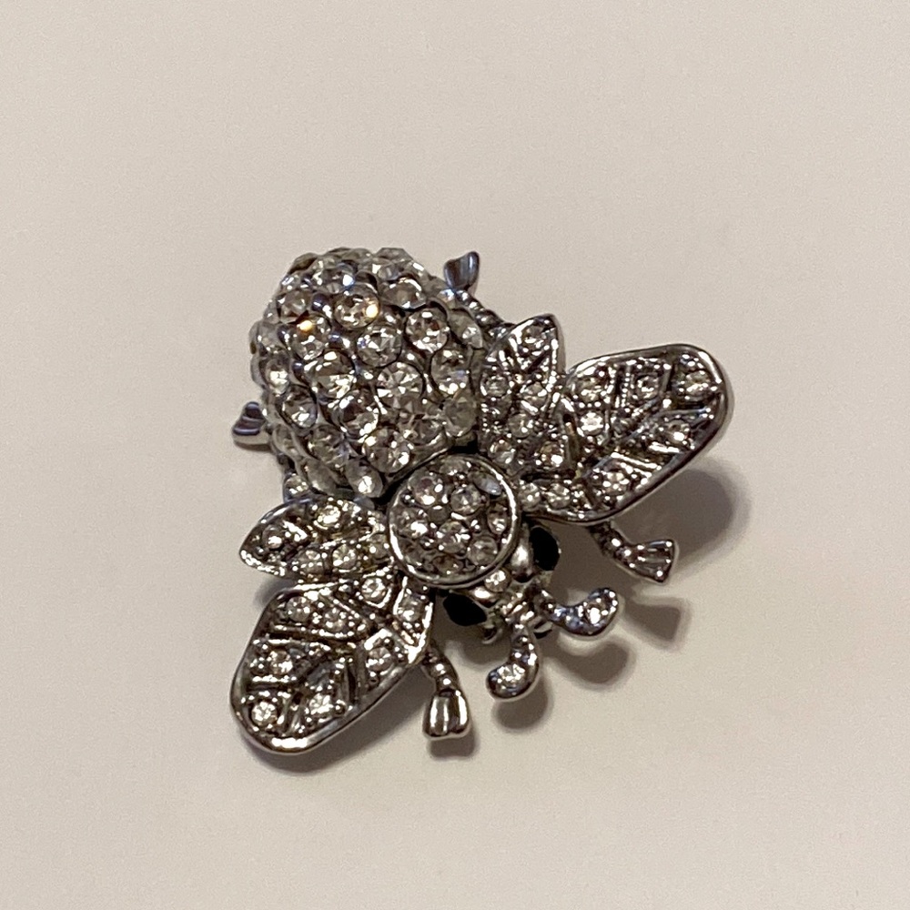 Bumblebee Brooch Pin With Rhinestones